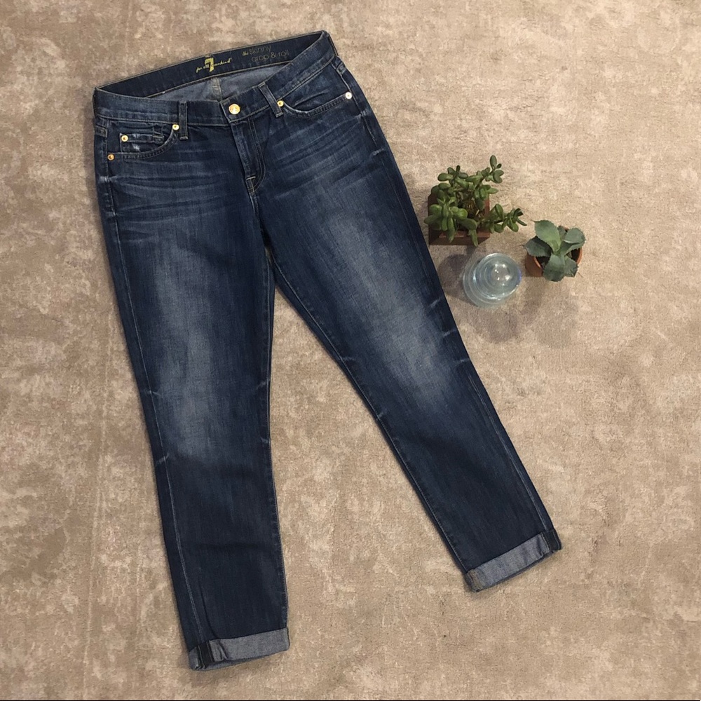 7 For All Mankind Skinny Crop&Roll Jeans | Size 27